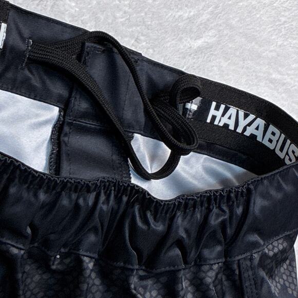Hayabusa Shorts Mens M Black Gray Hex Camo MMA Grappling Jiu-Jitsu Muay Thai - Picture 10 of 10